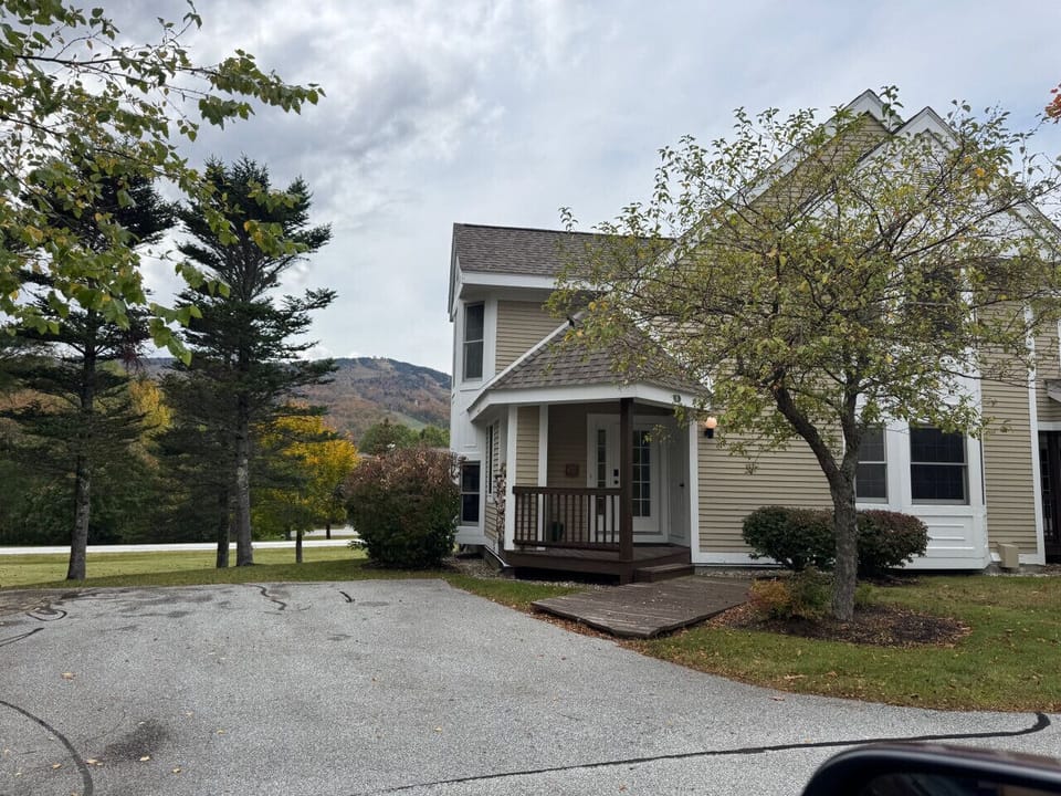 Amazing views of MT Snow from Reat deck, Family room, Dining Room