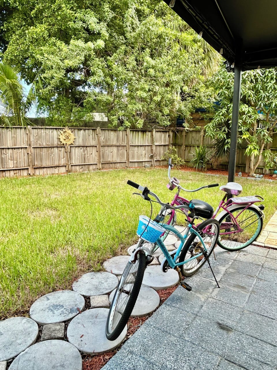 A bike for riding around the beautiful, nearby lake.