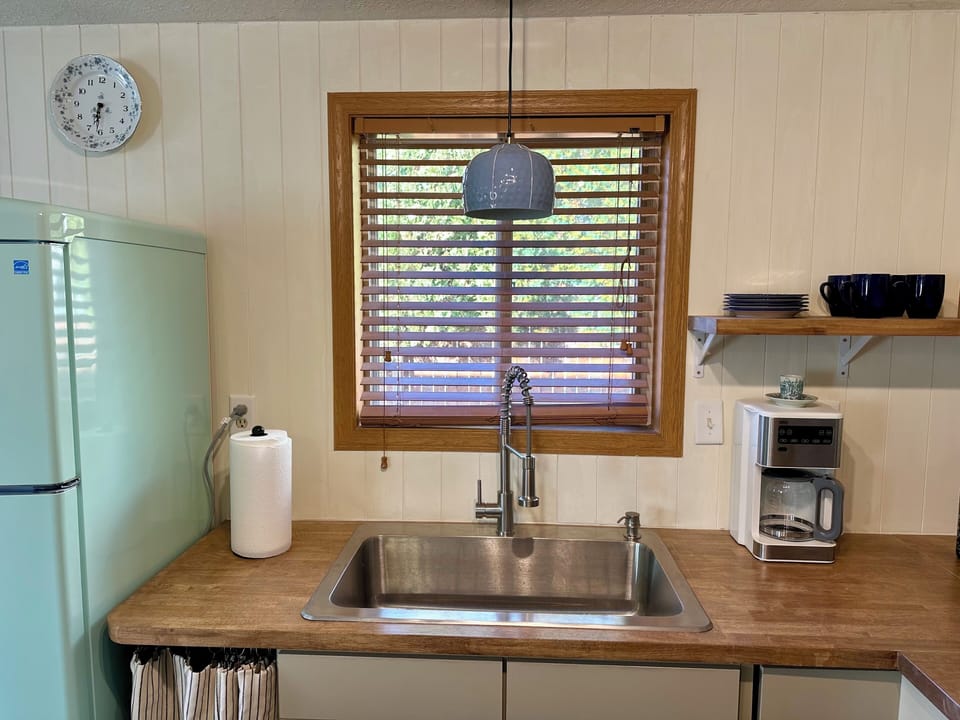 Kitchen sink and view
