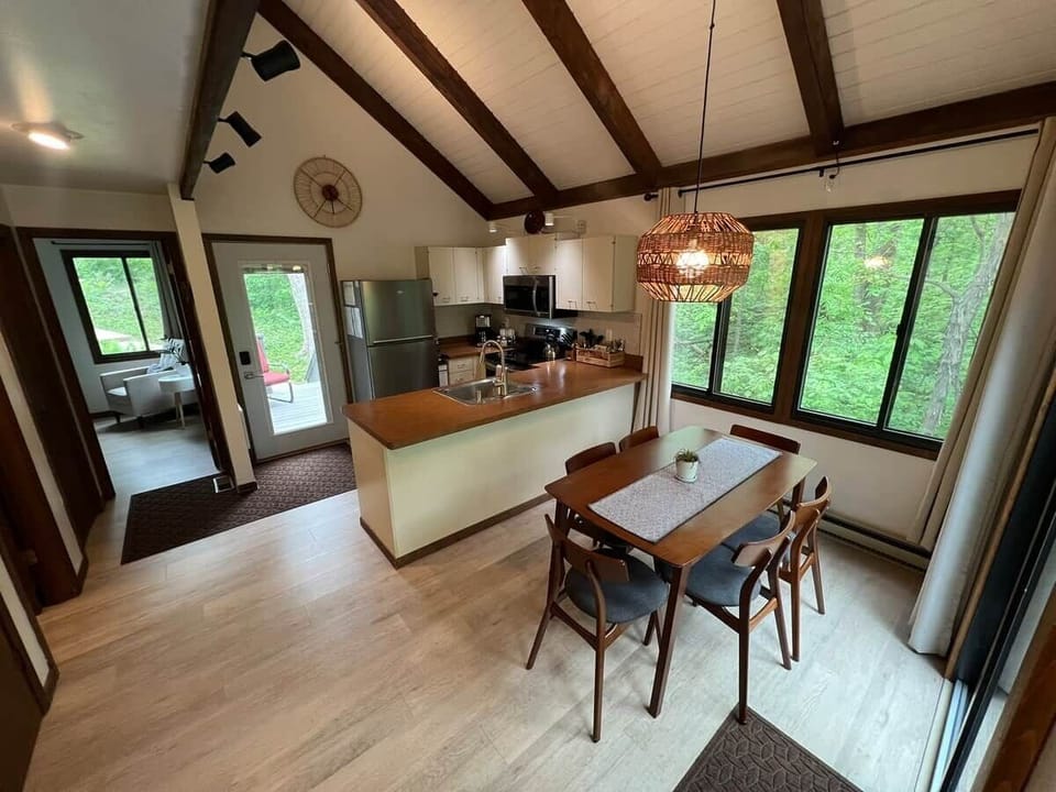 Open dining room and kitchen