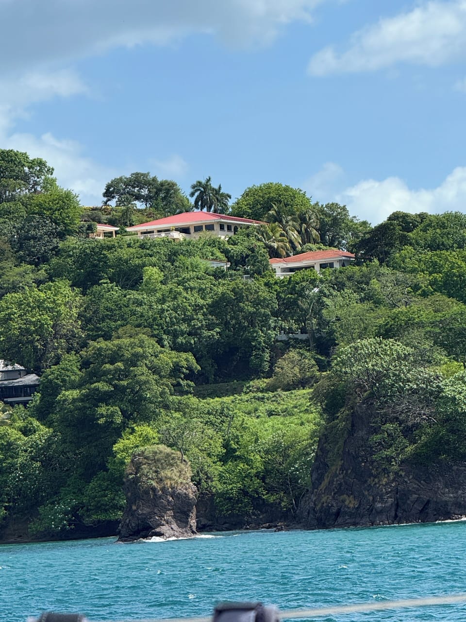 View of the home from the ocean. Take a sunset sail or morning fishing charter.