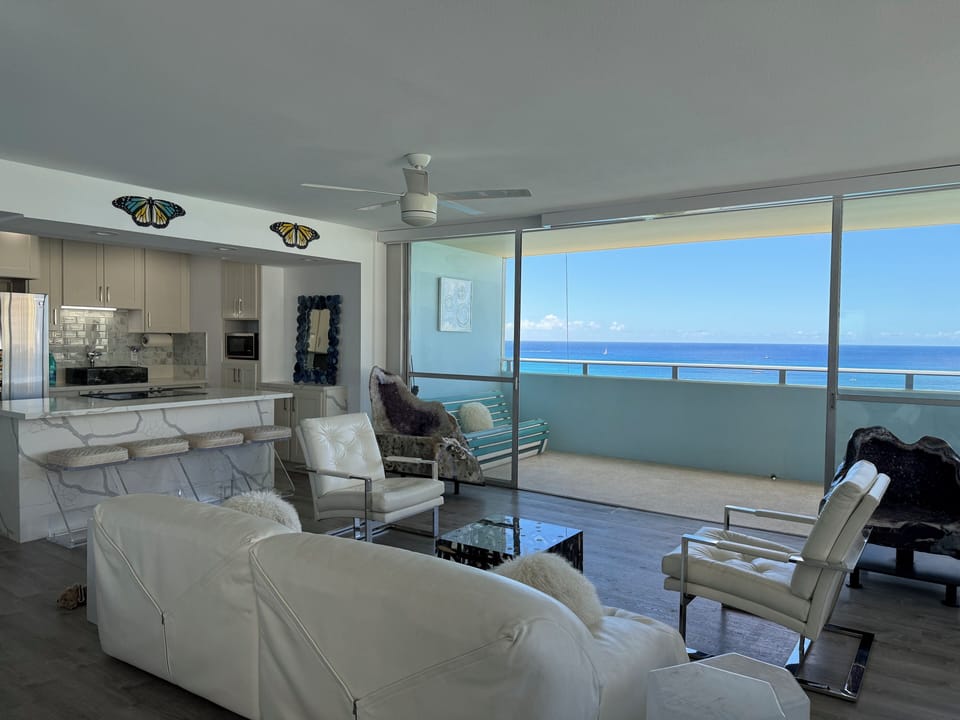 Spacious open kitchen to living room