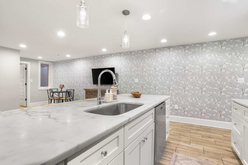 Kitchen counter  + dining area