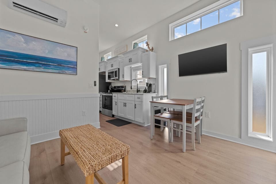 Living room with dining table