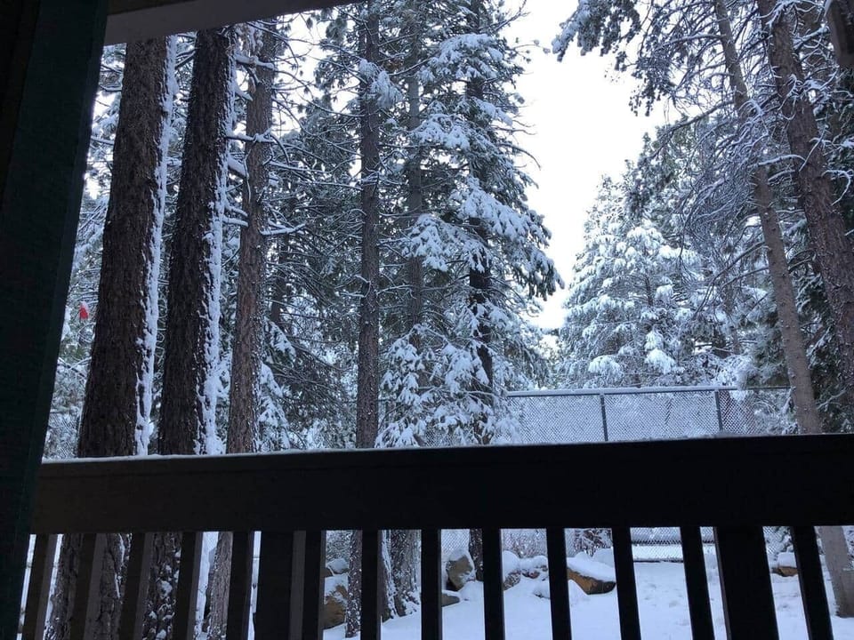 winter wonderland just outside your balcony