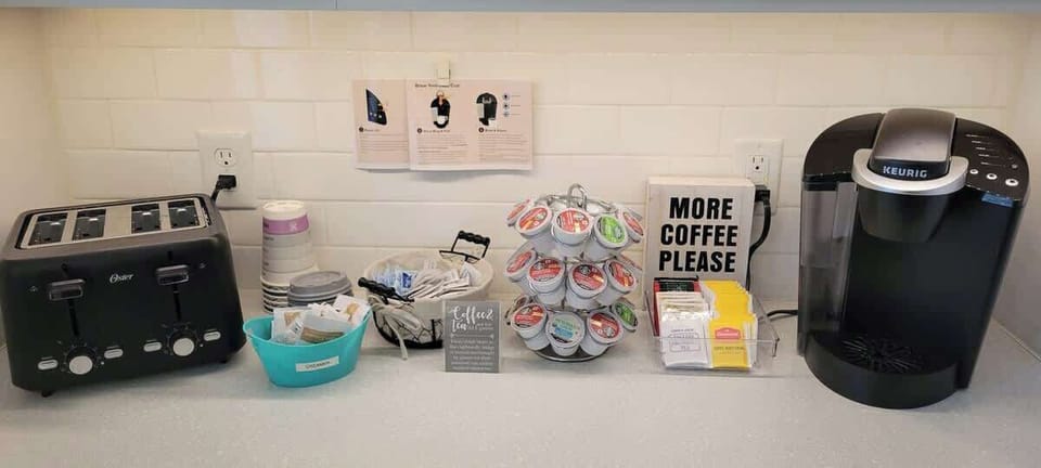 The coffee/tea bar has everything you need!