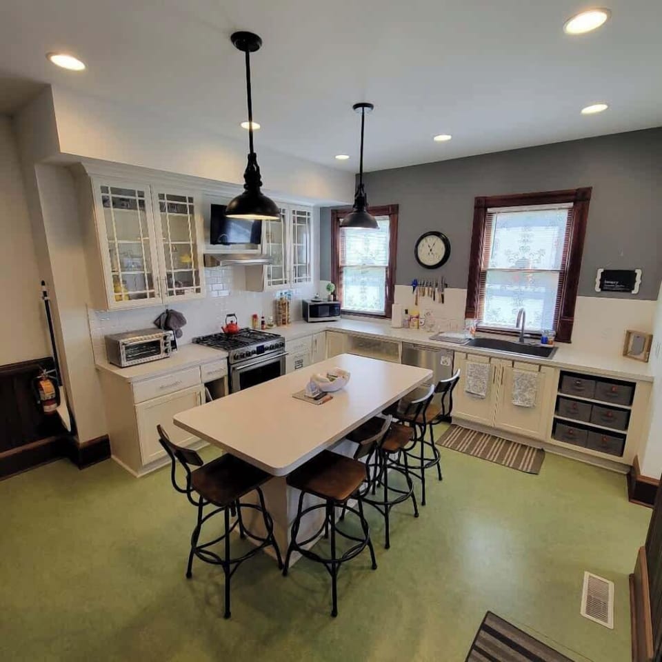 The renovated kitchen has practically everything a chef/baker would need to live their best life!