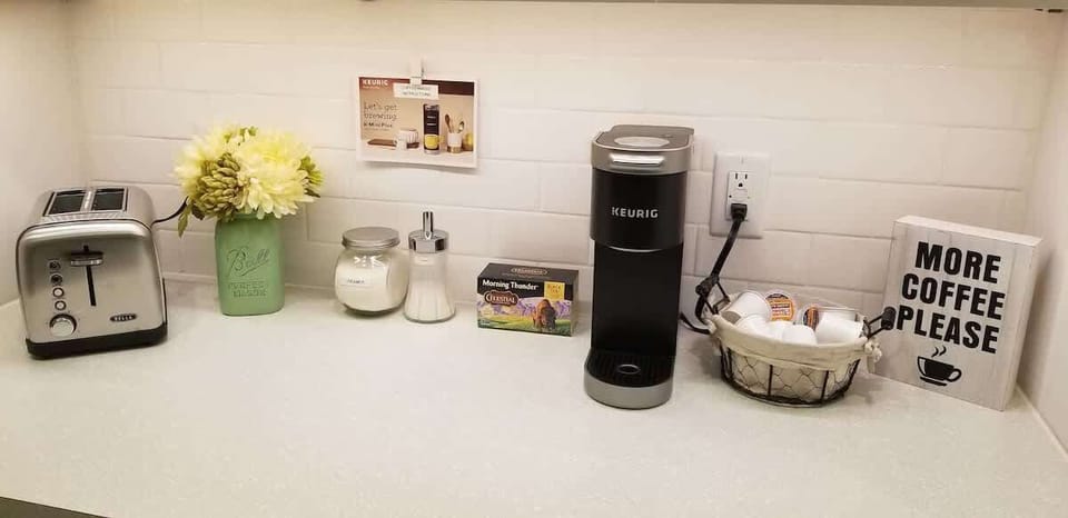 Coffee/tea bar in kitchen