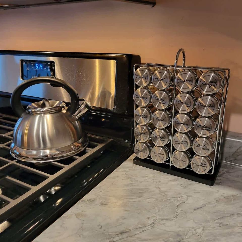 The kitchen has many of the essentials. Can't find something you need? Just let us know!