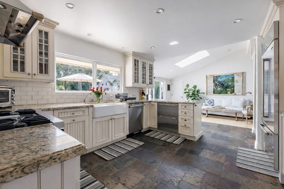 Bright open kitchen.