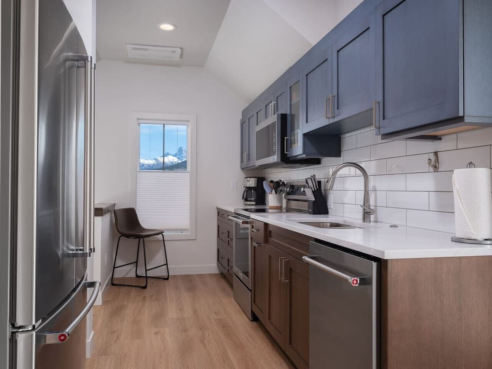 Modern kitchen with new appliances