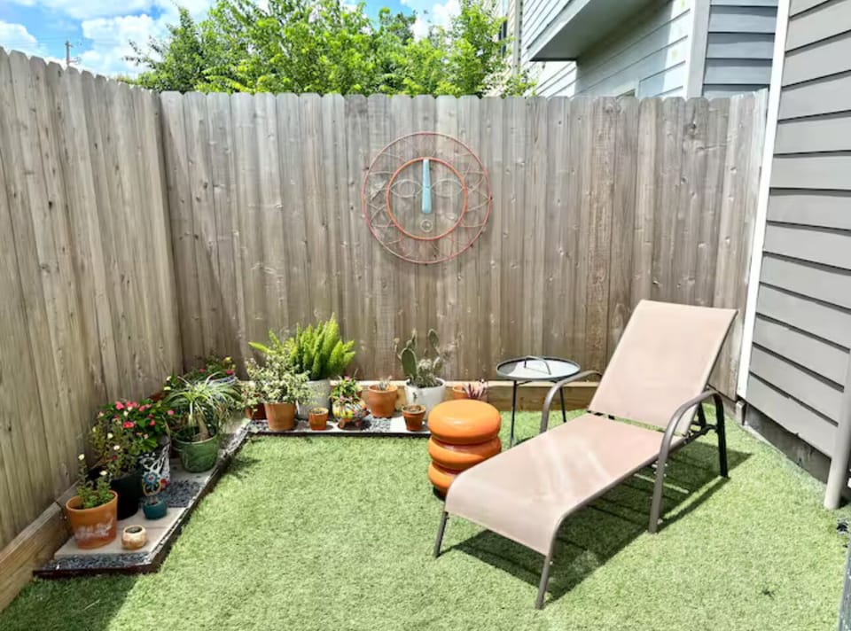 Small private yard