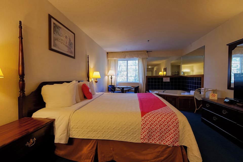 Indulge after adventures with an inviting in-room spa tub.