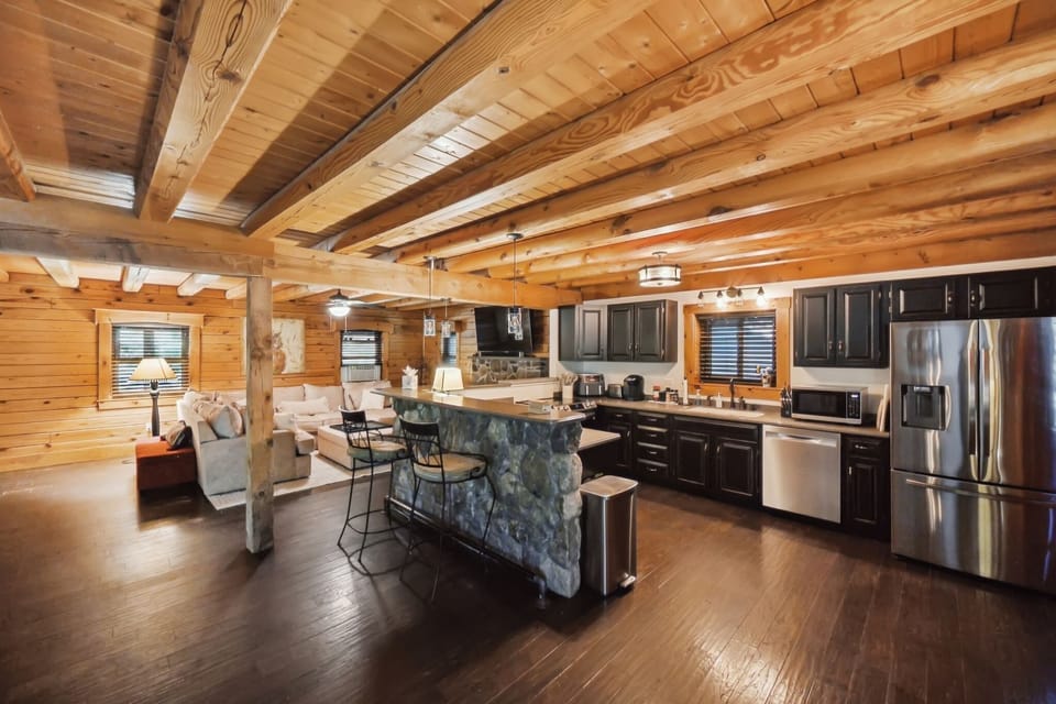 Indoors, Hardwood, Stained Wood, Kitchen, Appliance