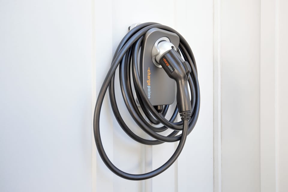 Convenient electric vehicle charging station ready for your eco-friendly adventures.