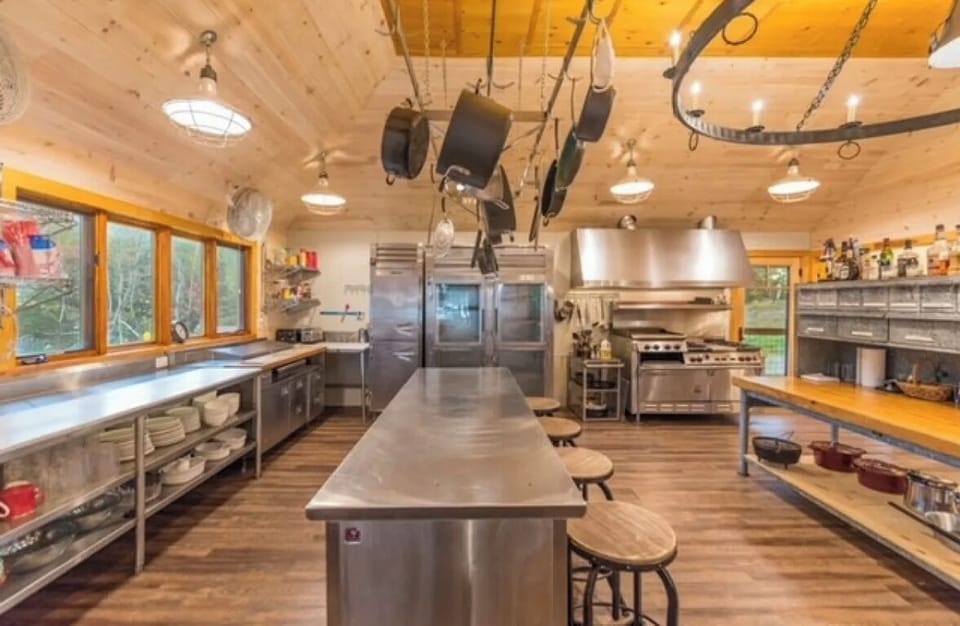 Chefs kitchen in main lodge