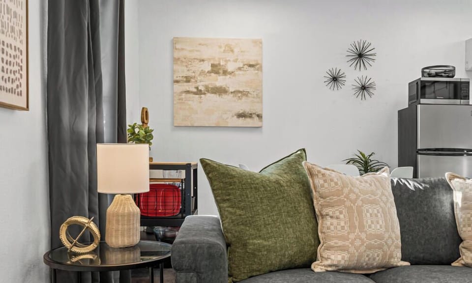 Soft textures and warm neutrals meet clean lines for a space that feels curated and calm