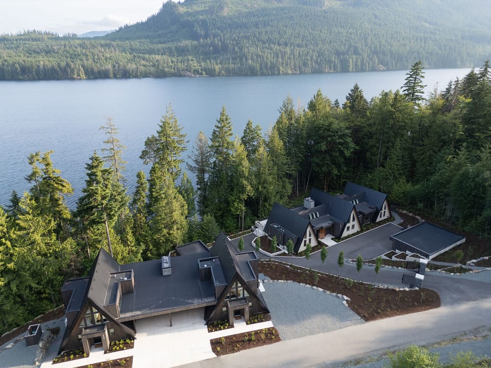 Aerial View of the Cabins and Main Cabin