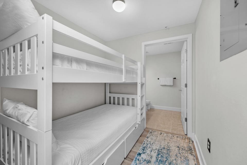 Twin size bunks with drawers underneath for storage