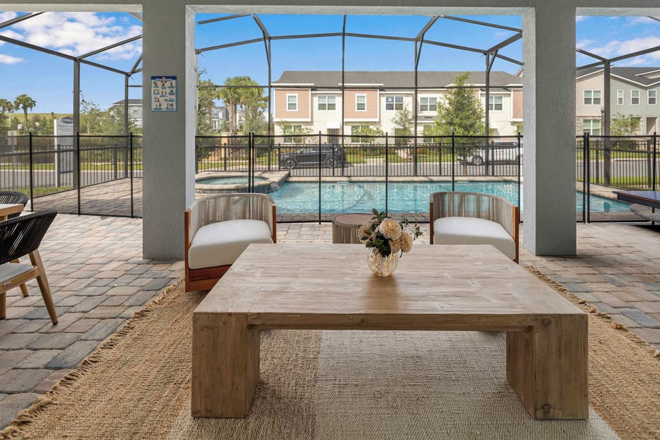 Outdoor patio and lounge area