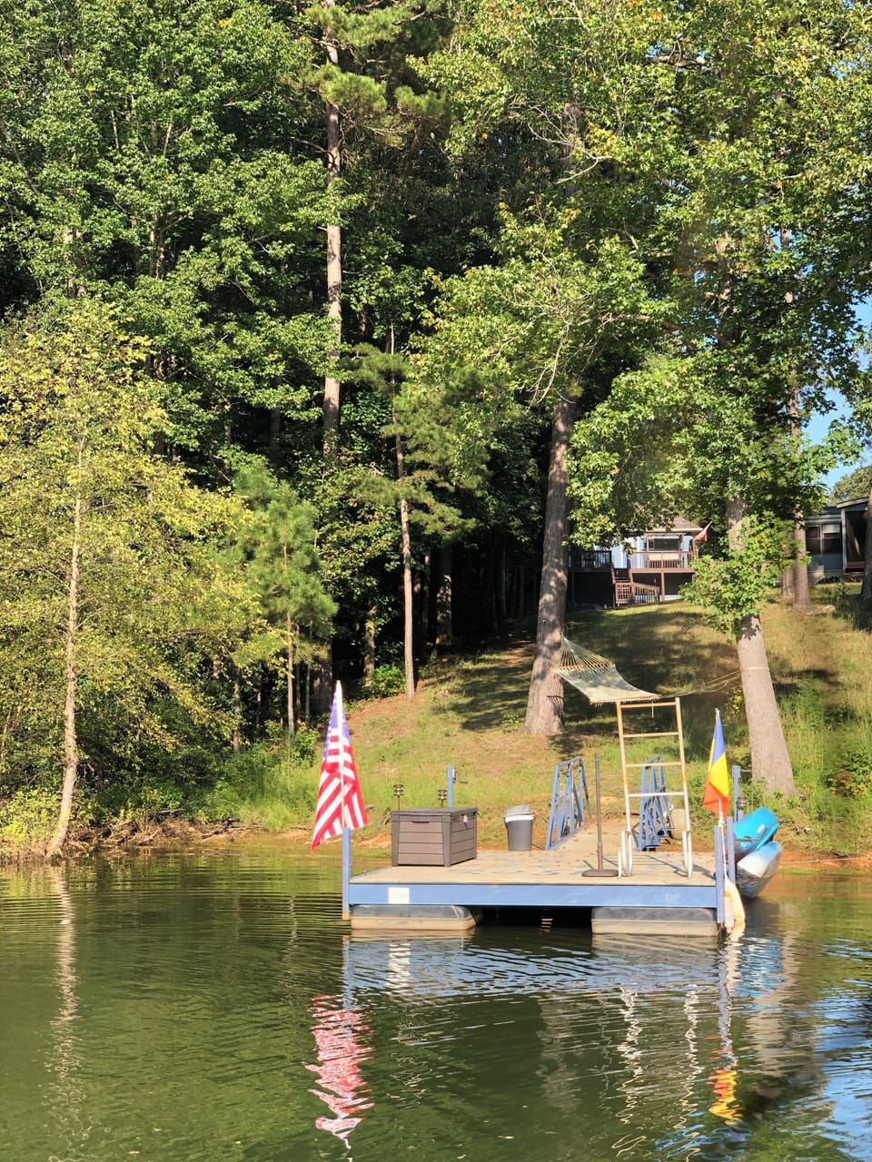 Dock with space for boat or jet ski
