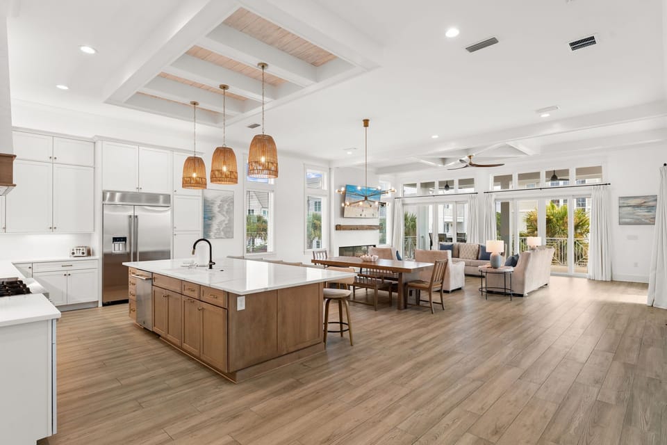 Spacious Kitchen, Dining, and Living Area On 2nd Floor