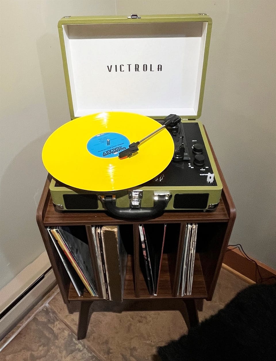 Record Player and selection of vinyl