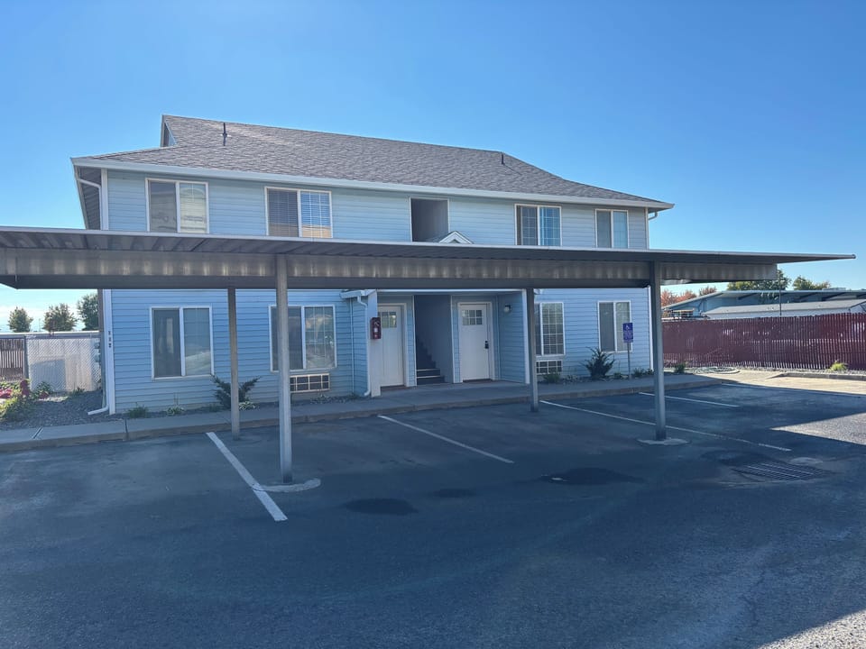 Exterior with covered parking