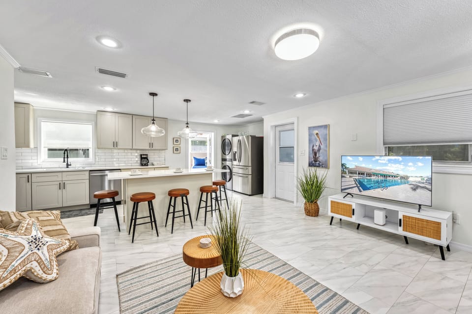Step through the door and breathe a sigh of relief as the bright, open living space welcomes you to relax.