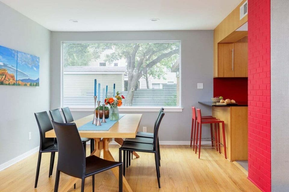 Dining Area for 6 + Kitchen Island Bar Seating