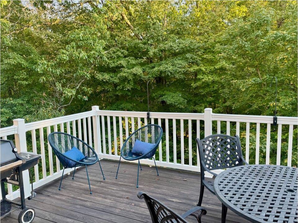 Cozy outdoor area perfect for morning coffee or evening wine.