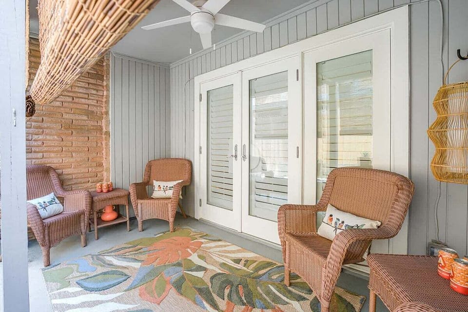 Patio with Wicker Chairs