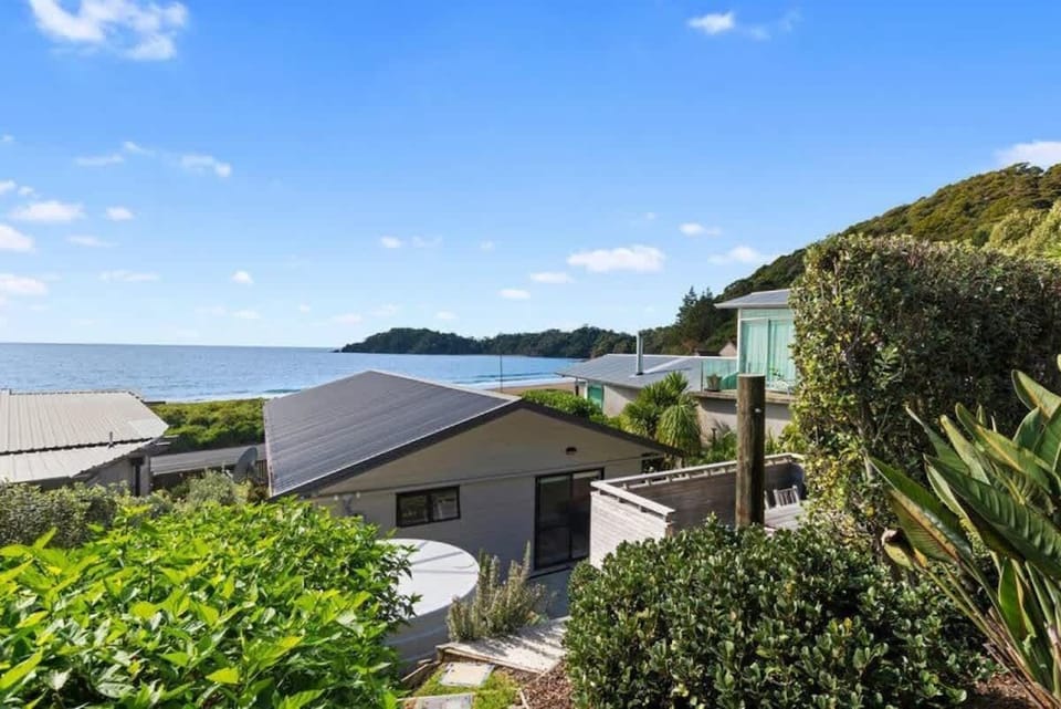 Raised back patio ocean views