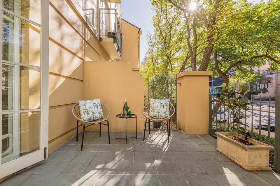 Sun-filled private alfresco area