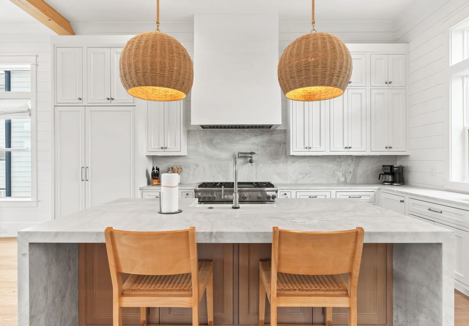 Enjoy casual dining at the kitchen counter with barstools.