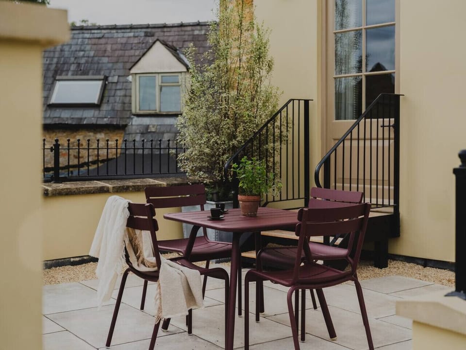 Private terrace with seating, perfect for morning coffee or evening drinks in Stow-on-the-Wold
