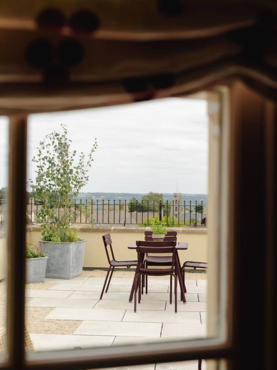 Private roof terrace with seating and elevated views across Stow-on-the-Wold