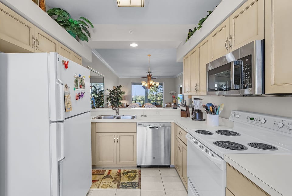 Whip up your favorite meals in this beautifully designed kitchen