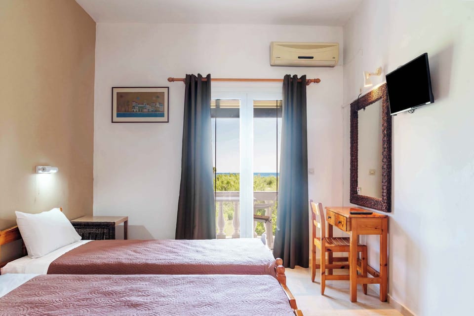 Air-conditioned room with direct outside access.