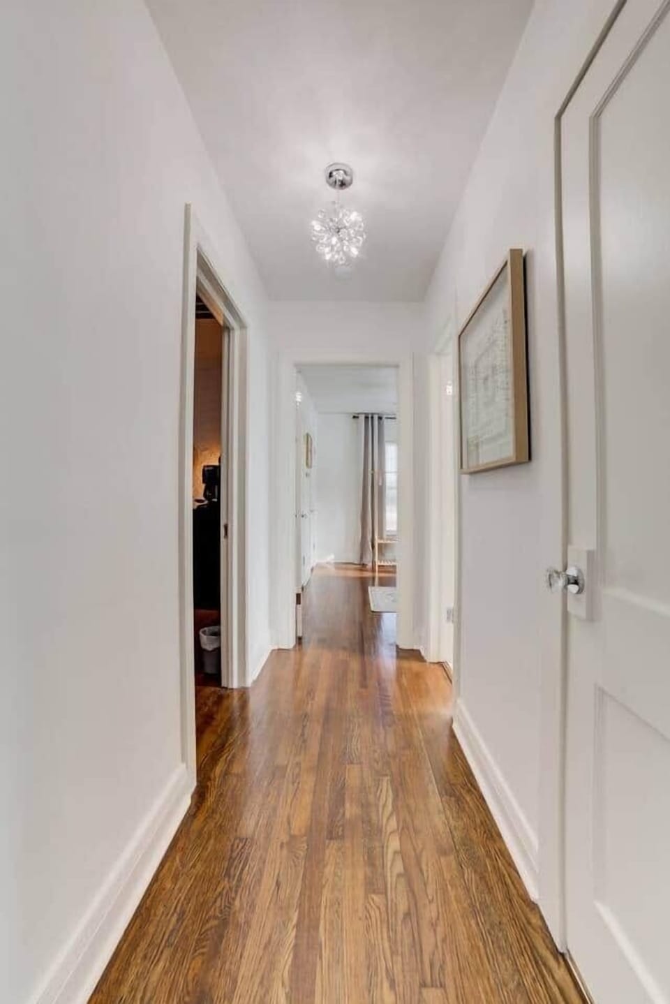 This lovely hall light is also on a dimmer so you can see all the goodies inside the linen closet.