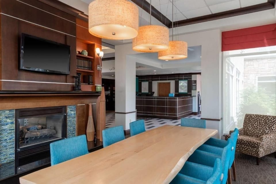 Arrive and relax in a welcoming lobby with cozy seating.