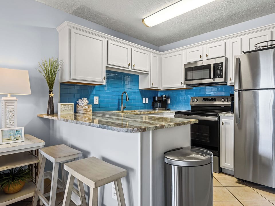 Fully Equipped Kitchen with Gulf Views