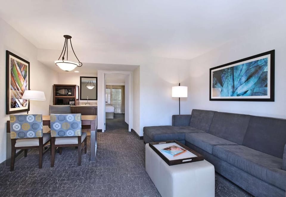 Living area and dining table