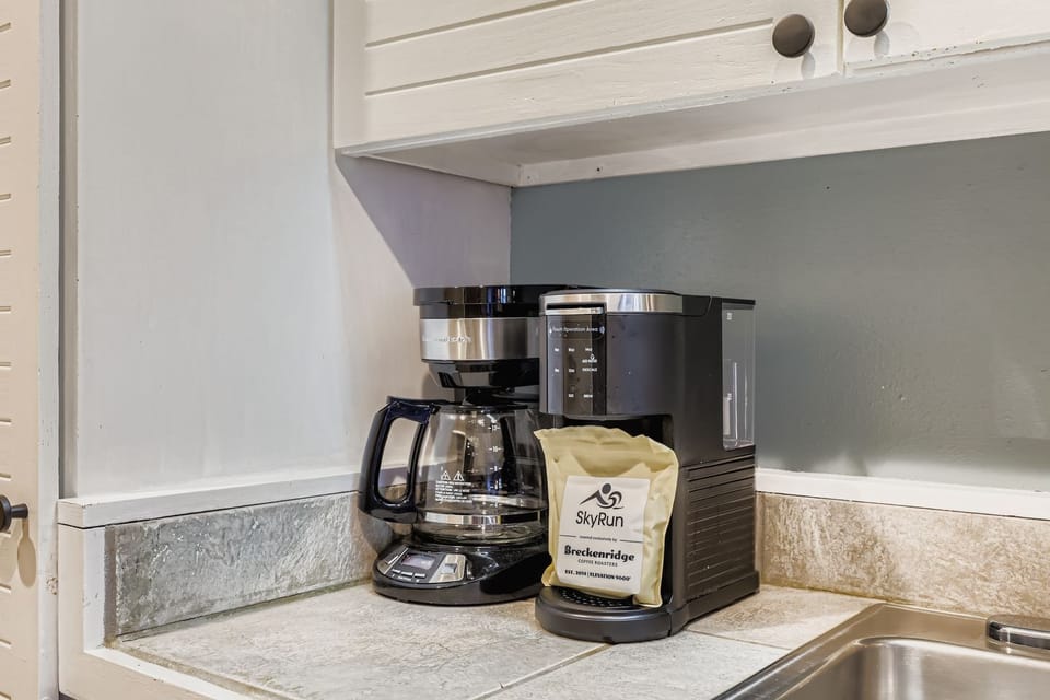 Start your mornings right with fresh coffee from your own kitchen coffee maker, complete with premium beans ready for you to brew the perfect cup
