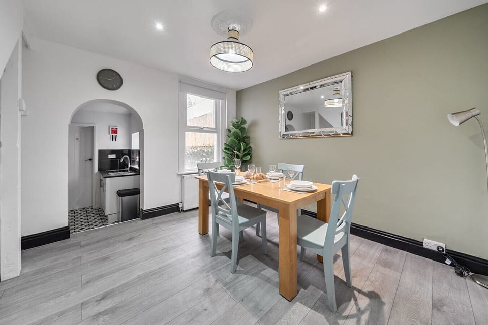 Dining room overlooking kitchen