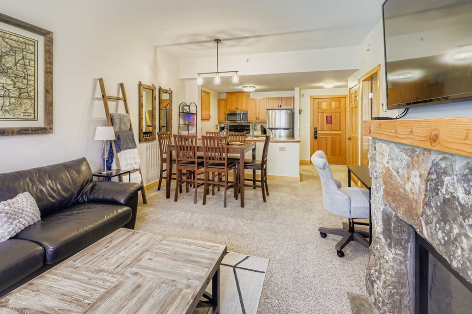 View from patio door back towards kitchen