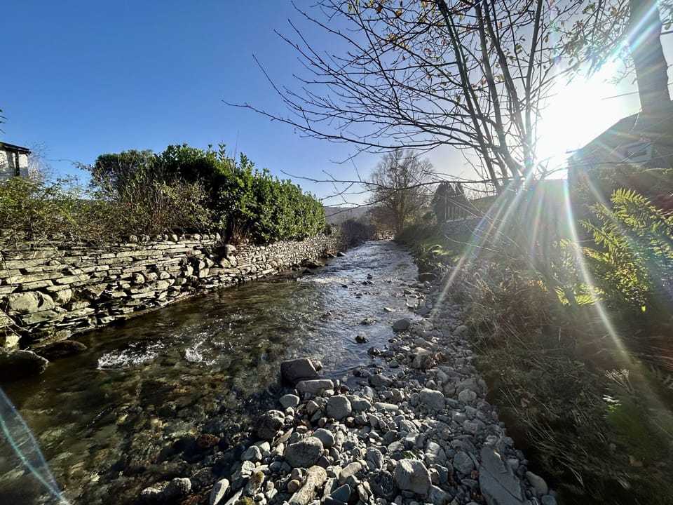 View of river from beach at Hedgehog's Cottage