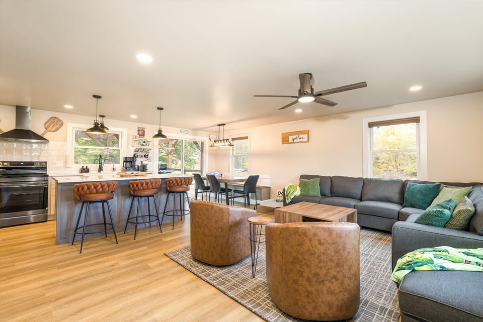 So much room for activities! You can spread out and stay connected.
