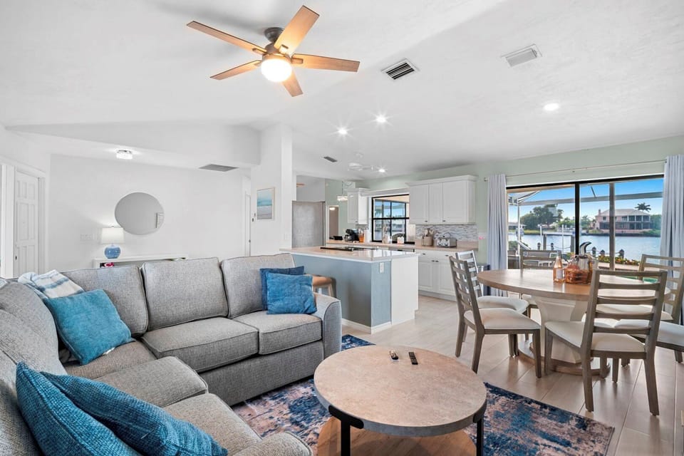 Main Living room & Dining area into Kitchen