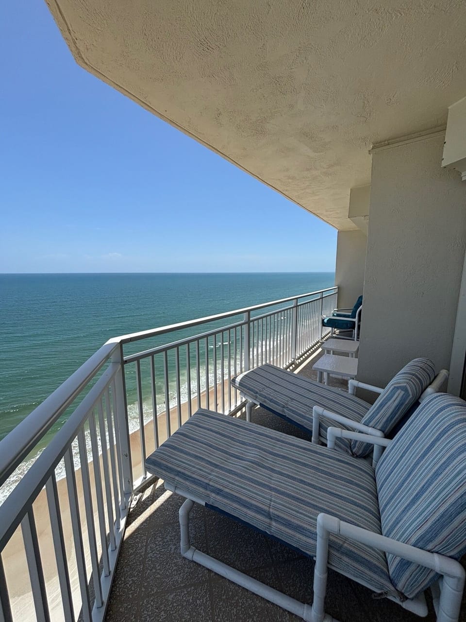 Oceanfront balcony lets you relax and enjoy the view.